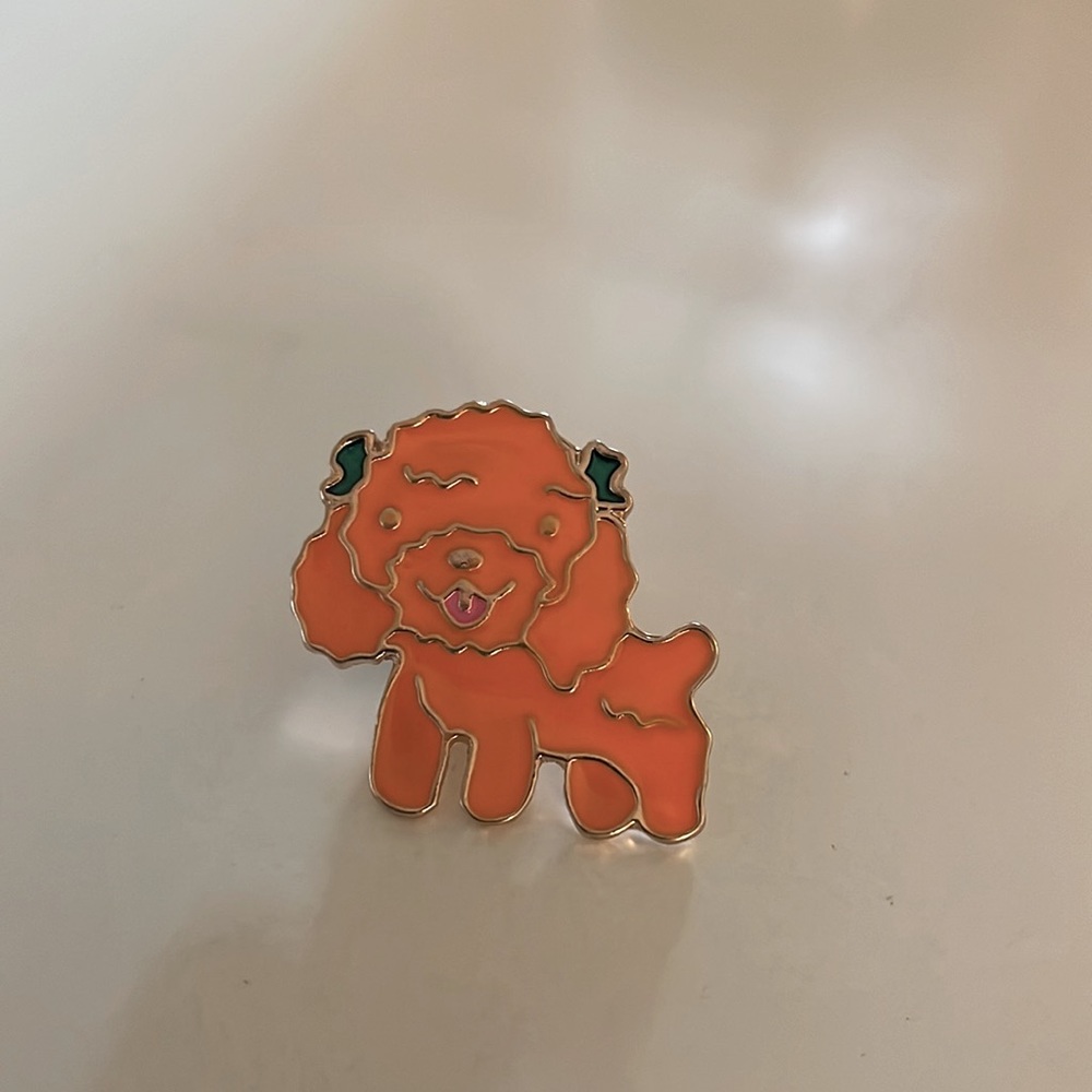 Labradoodle enamel pin